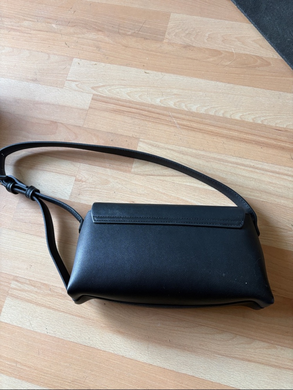 Black Faux Leather Shoulder Bag - Picture 2 of 3